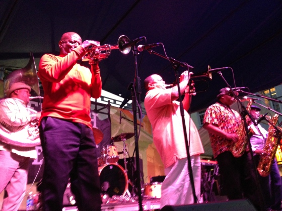 Dirty Doz, front row at the French Quarter Fest