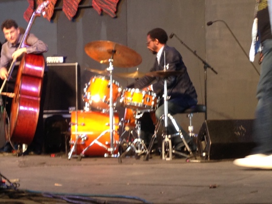 Phenomenal drummer, Brian Blade, rocks & rolls the Jazz Tent
